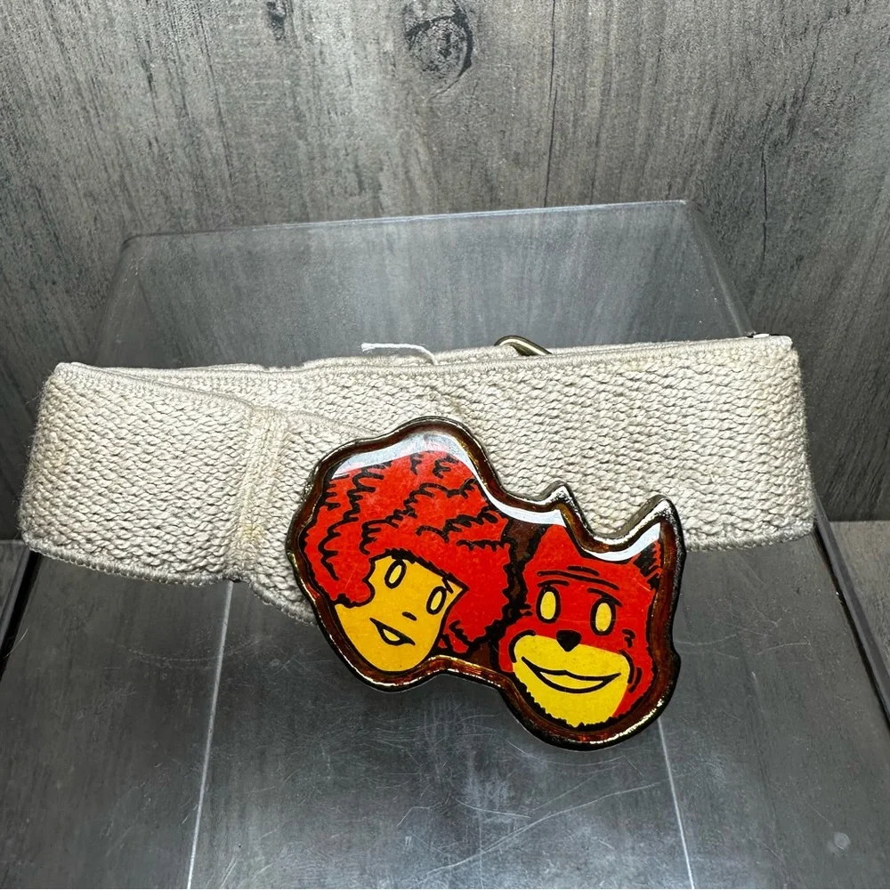 Vintage Little Orphan Annie & Sandy Belt Child’s Metal Belt Buckle Lee